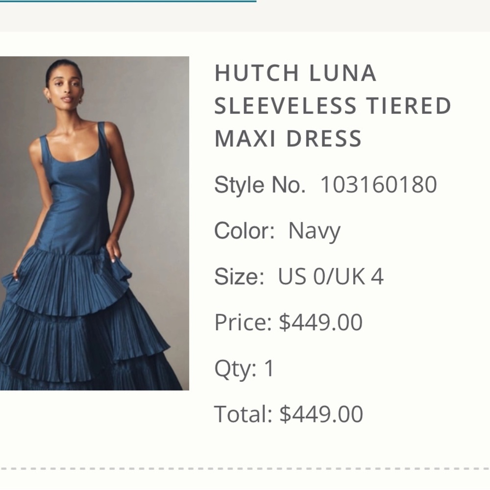 Anthro blue dress